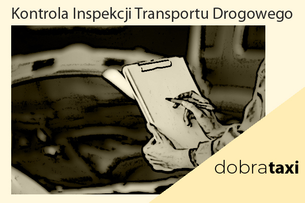 Kontrola Inspekcji Transportu Drogowego na taxi